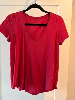FUC Lululemon Love Tee Size 4 mulled wine red